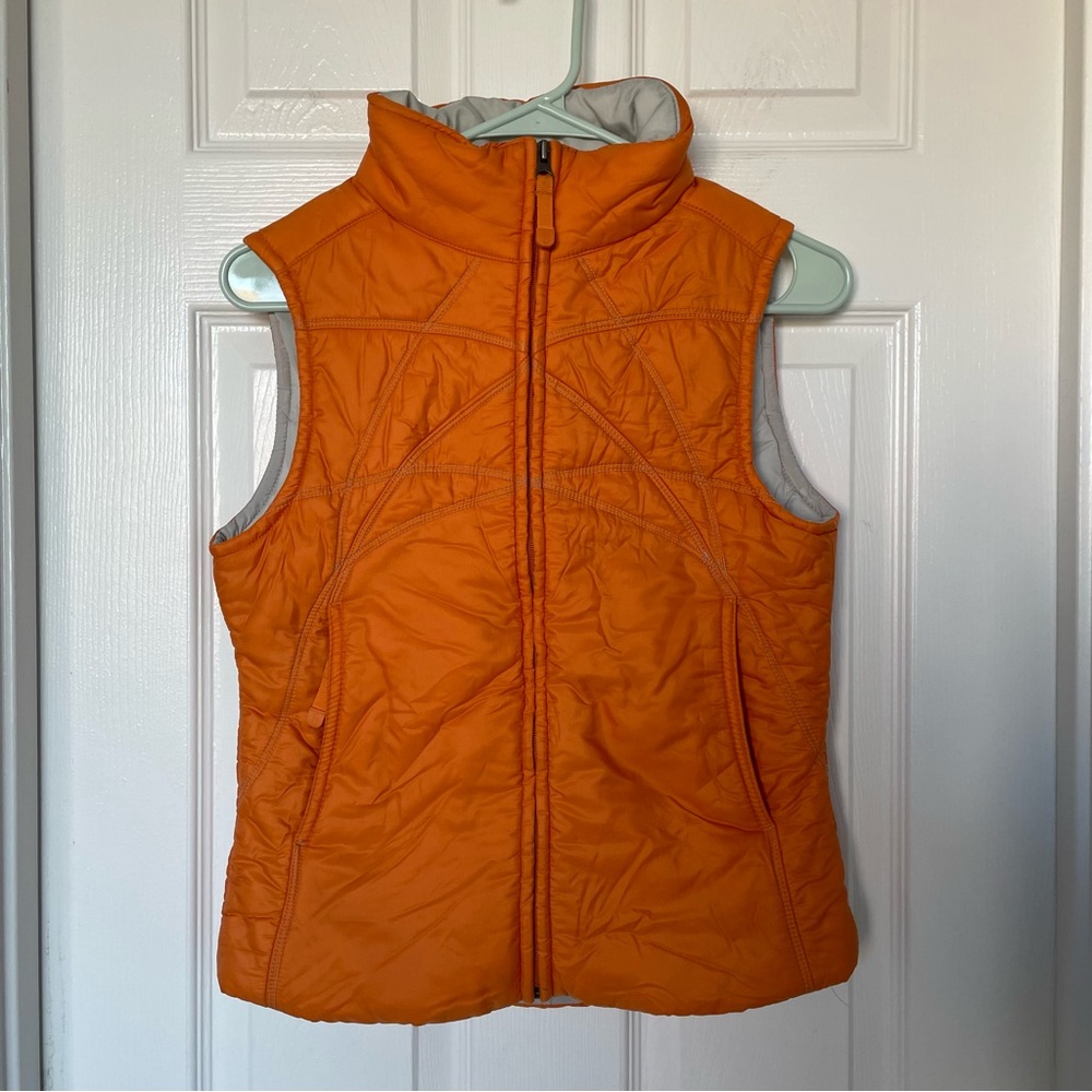 Alpine Design Bright Orange Quilted Sleeveless Puffer Vest